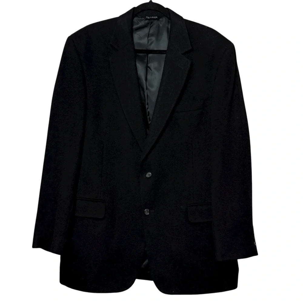 Jos A Bank Blazer Mens 43L Camel Hair 2 Button Sport Coat Jacket Gordon Black